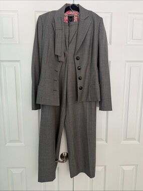 Dior Gray Women's Blazer and Pants Suit